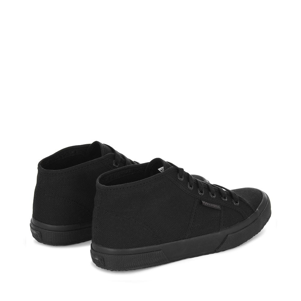 Superga 2754 Cotu Black High Top Sneakers - Women's Sneakers USA | US3288610